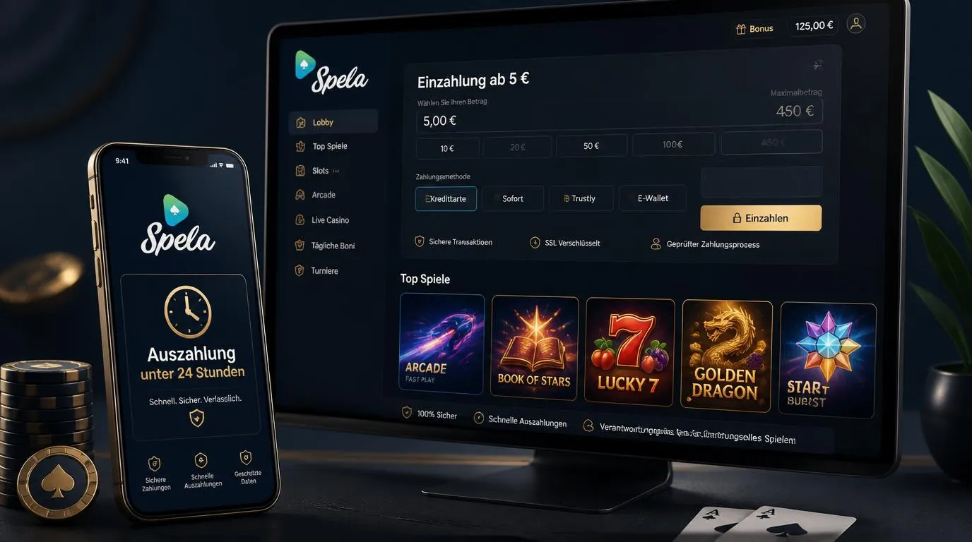 Casino-App mit Auszahlungsbestätigung unter 24 Stunden, 5-Euro-Einzahlung und modernen Spielautomaten